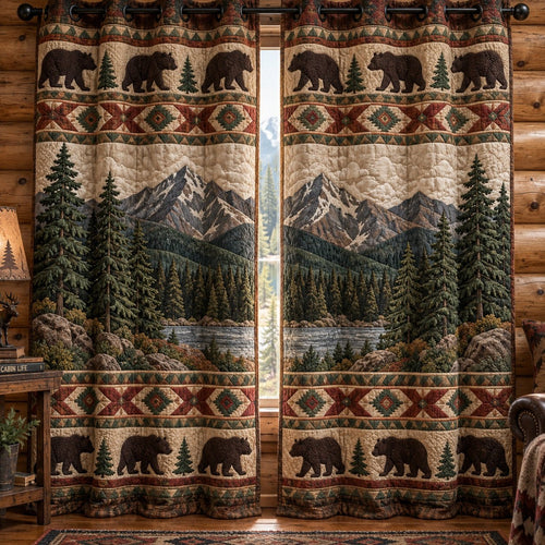 Alpine Lake Ridge Quilted Door Curtain