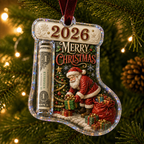 Santa Claus Cash Clip Christmas Ornament