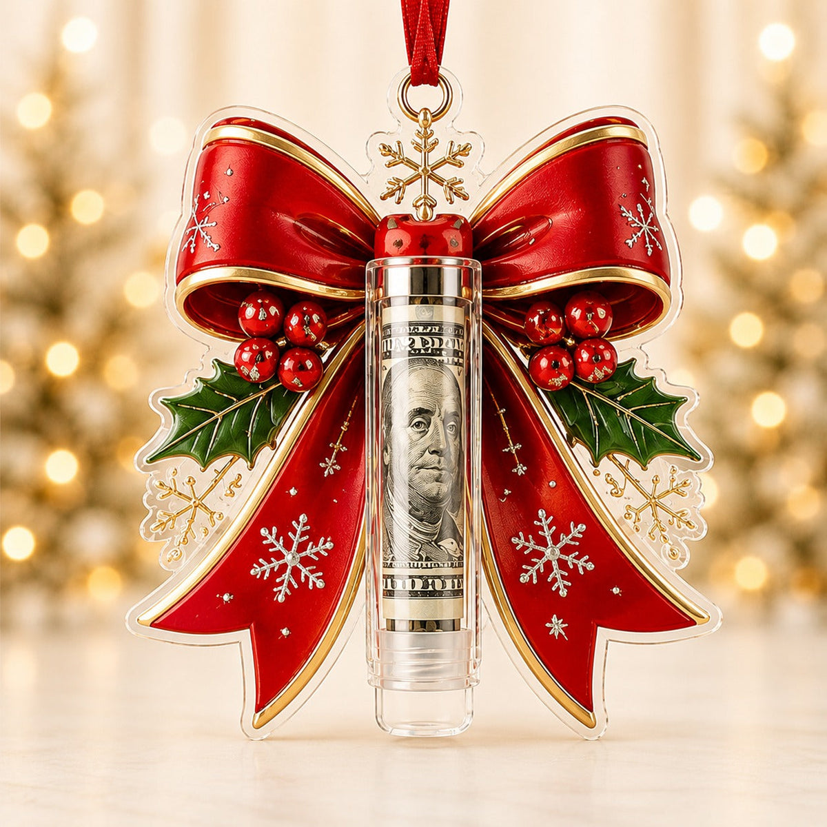 Christmas Bow Holder Ornament
