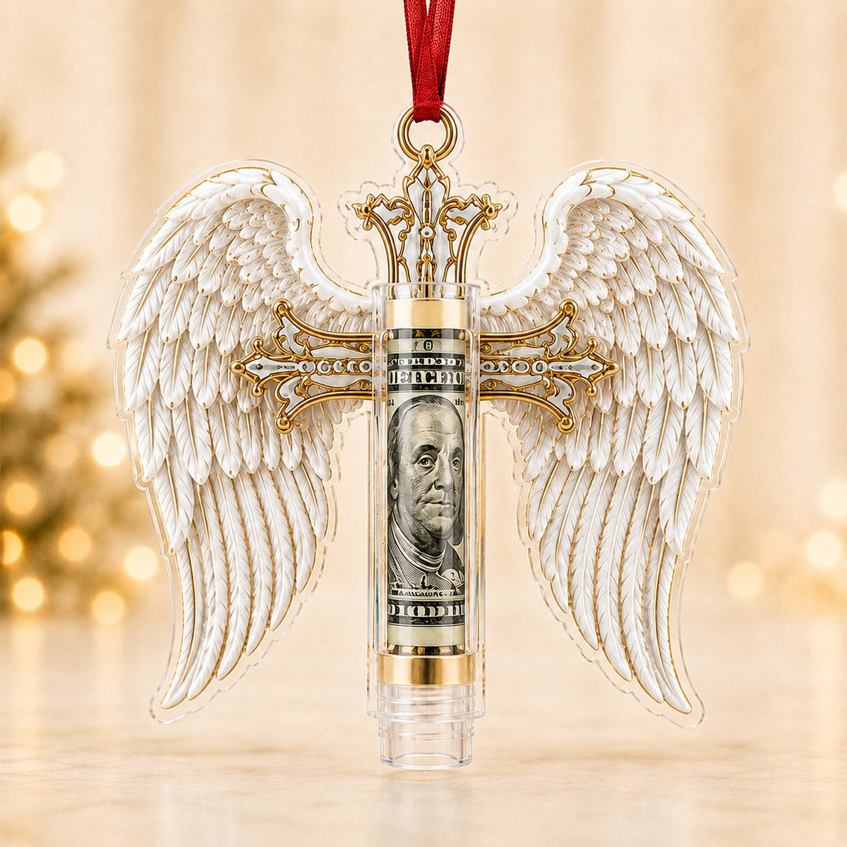 Angel Wings Holder Cash Ornament