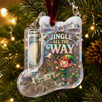 Jingle All The Way Elf Stocking Cash Holder Ornament