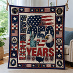250 Years Freedom Quilted Blanket printed blanket