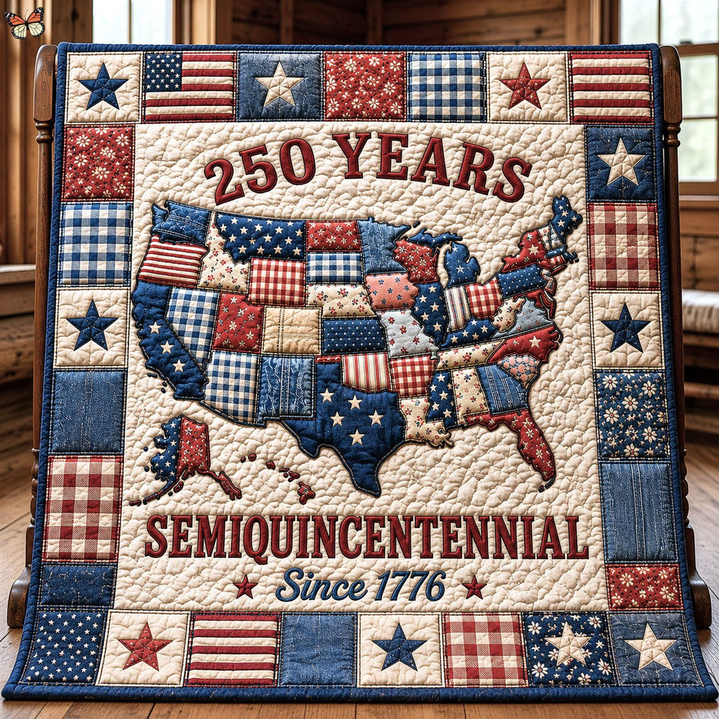 250 Years Semiquincentennial Quilted Blanket printed blanket