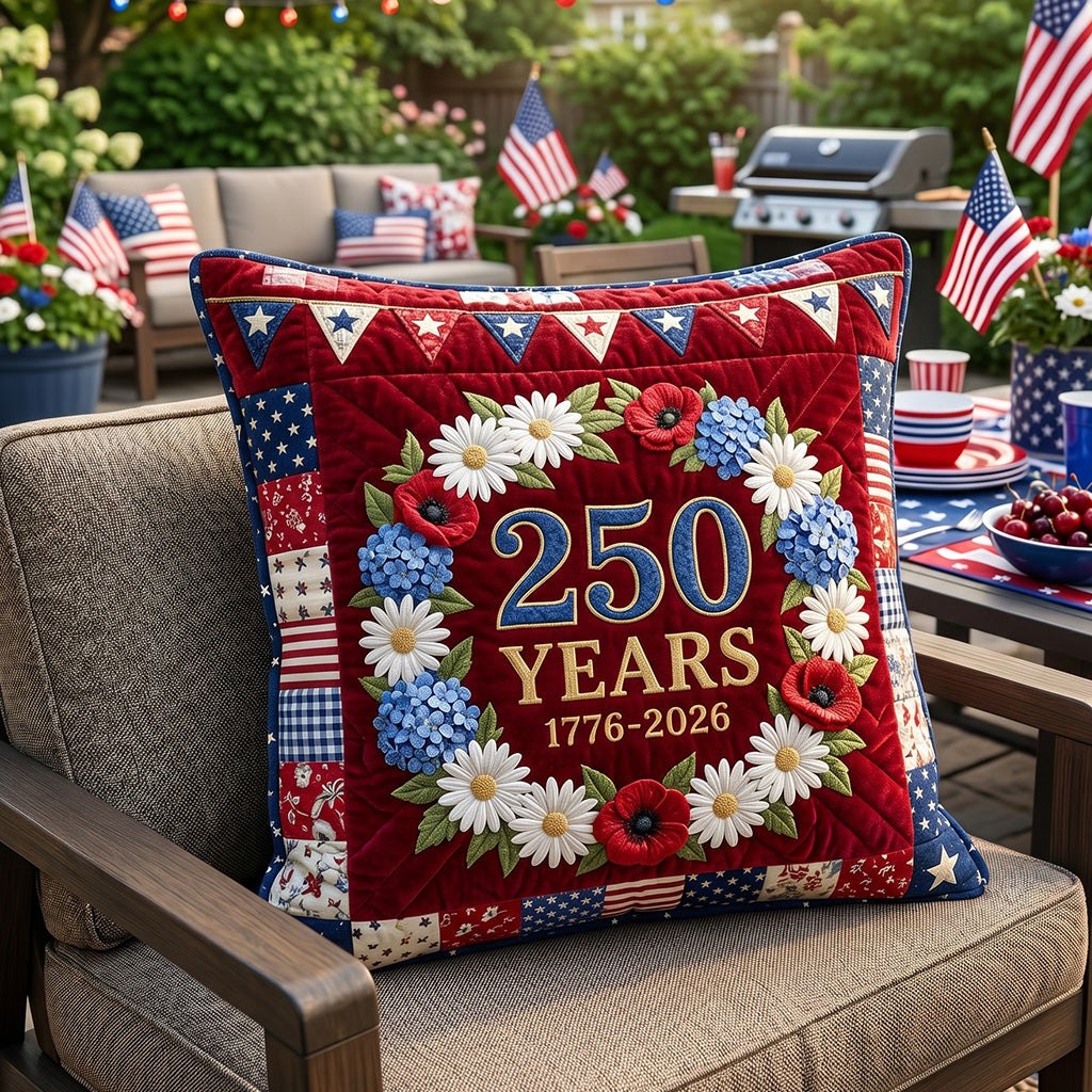 250th Anniversary Quilted Cushion Cover printed cushion cover