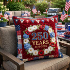 250th Anniversary Quilted Cushion Cover printed cushion cover