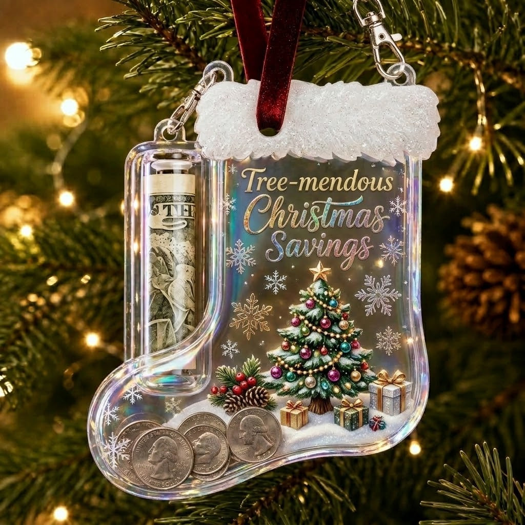 Tree-mendous Savings Stocking Cash Holder Ornament