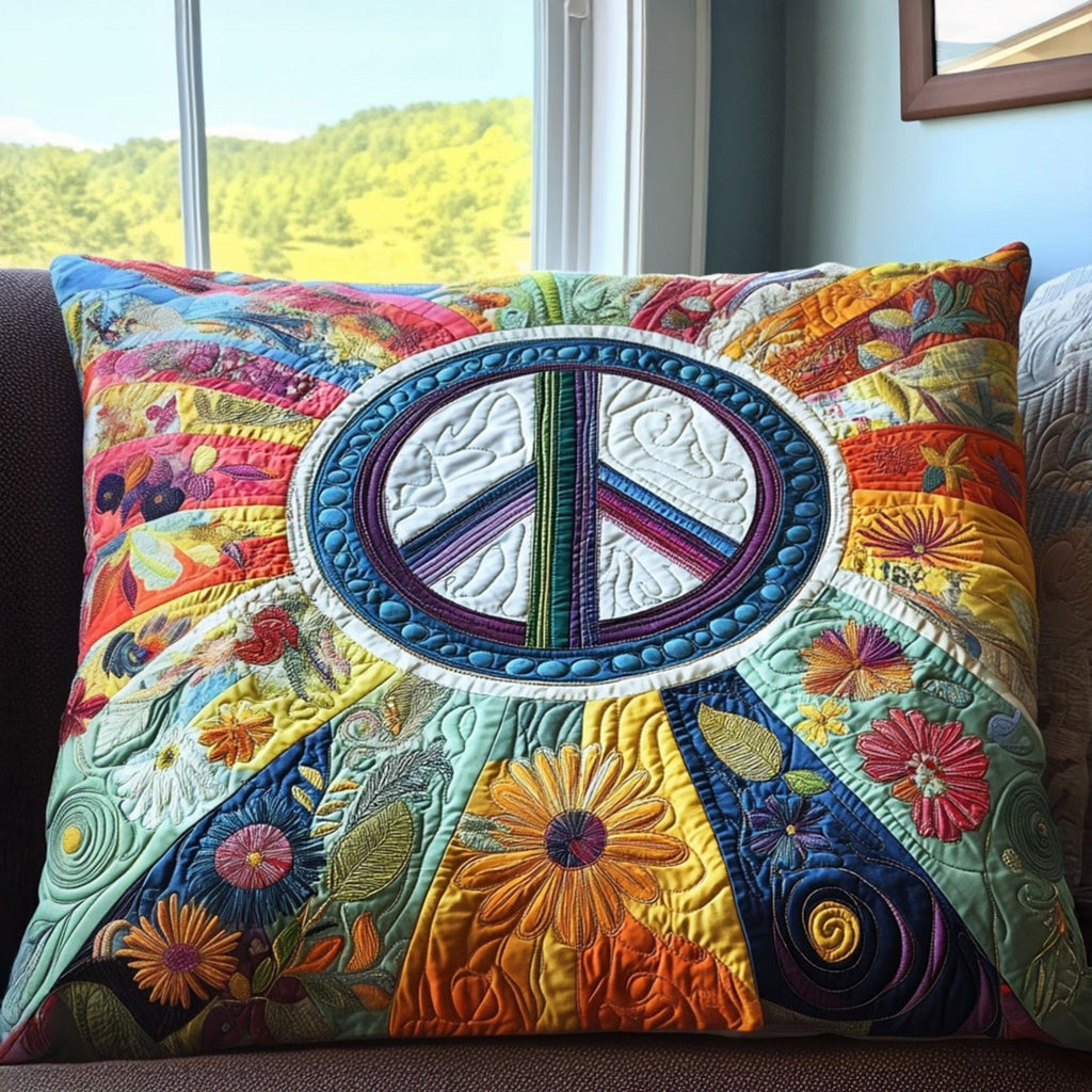 70s Vibe Quilted Bedding Cushion Cover printed cushion cover