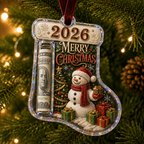 Snowman Cash Clip Christmas Ornament