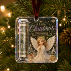 Little Christmas Blessing Angel Cash Holder Ornament