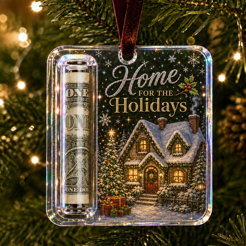 Christmas Cottage Classic Cash Holder Ornament