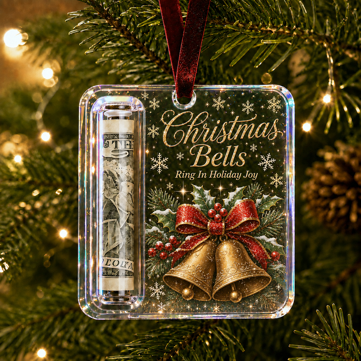 Christmas Bells Classic Cash Holder Ornament