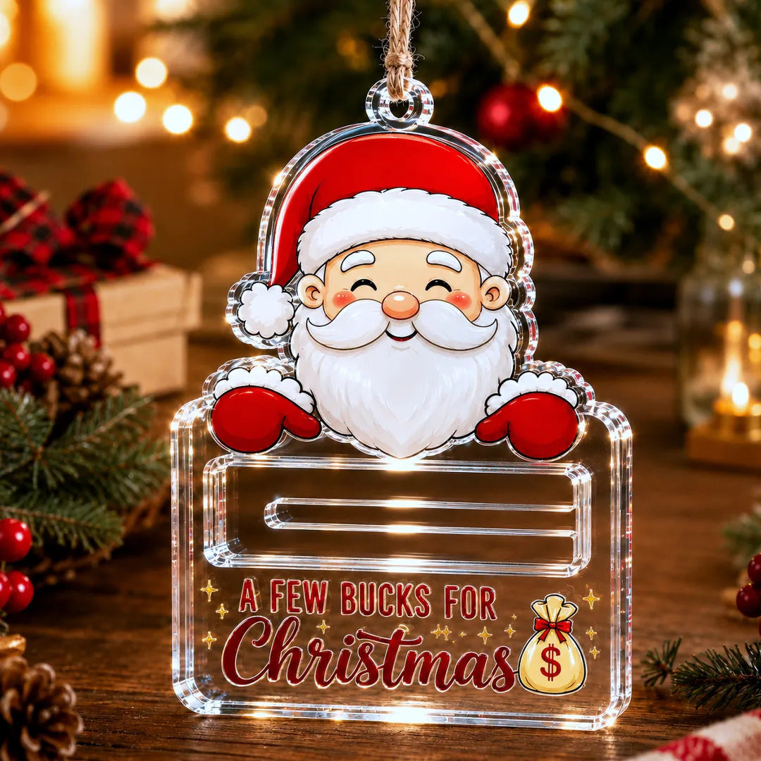 Santa Claus Cutie Cash Holder Christmas Ornament