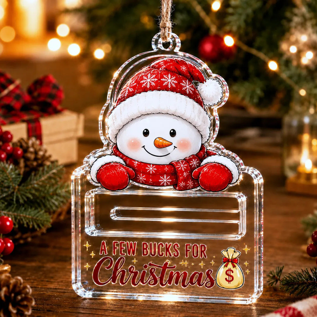 Snowman Cutie Cash Holder Christmas Ornament