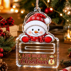 Snowman Cutie Cash Holder Christmas Ornament