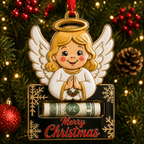 Praying Angel Black Plaque Cash Holder Ornament