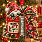 Gnome Gift Express Cash Holder Ornament
