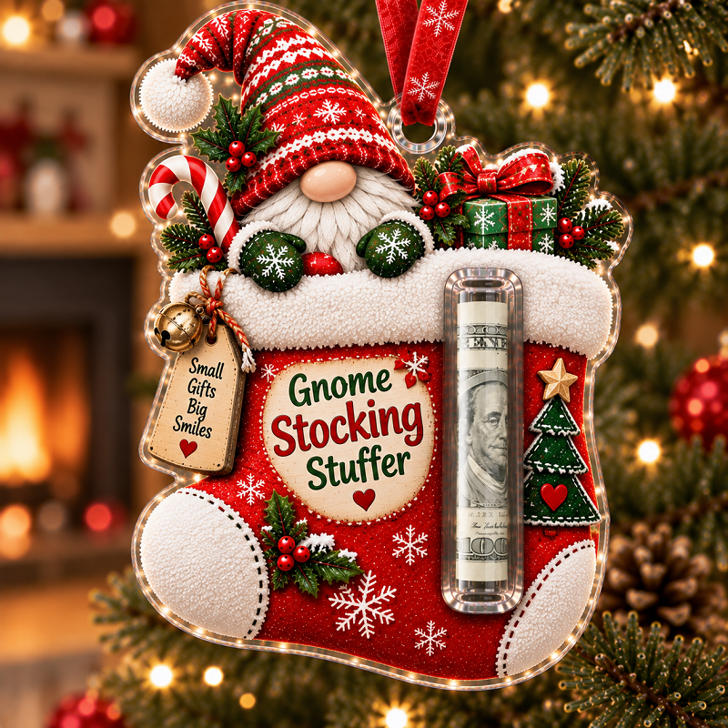 Gnome Stocking Stuffer Cash Holder Ornament