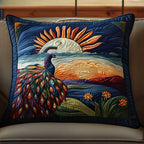 A Plumed Path Through Paradise Quilted Bedding Cushion Cover printed cushion cover