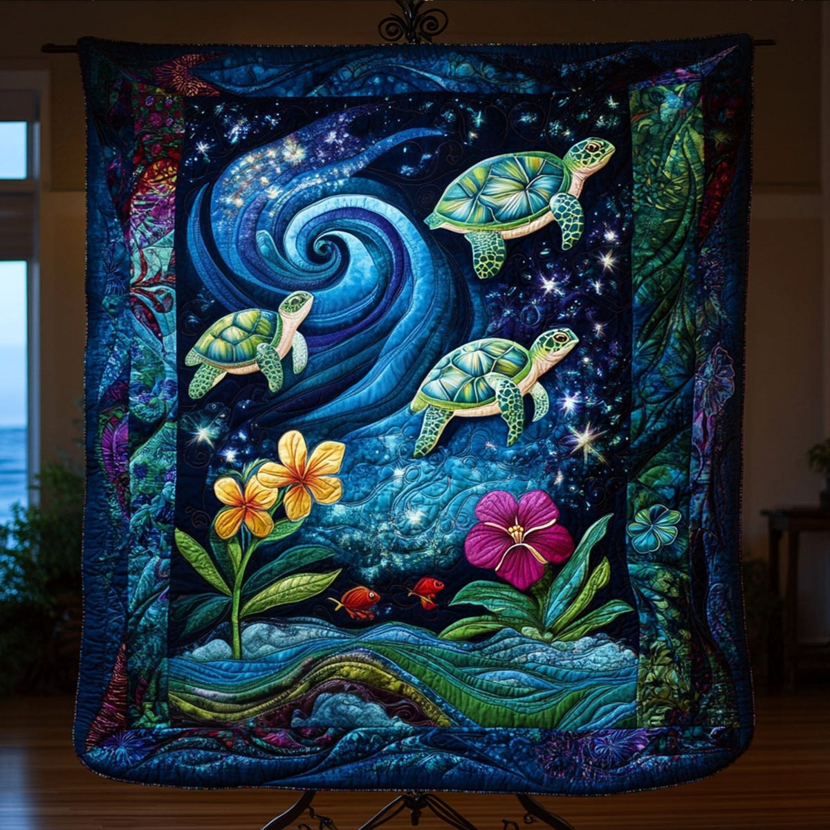 Abyss Adventurer Quilted Blanket printed blanket