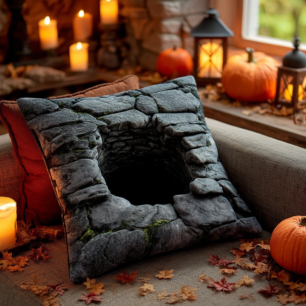 Abyss Gate Quilted Cushion Cover printed cushion cover