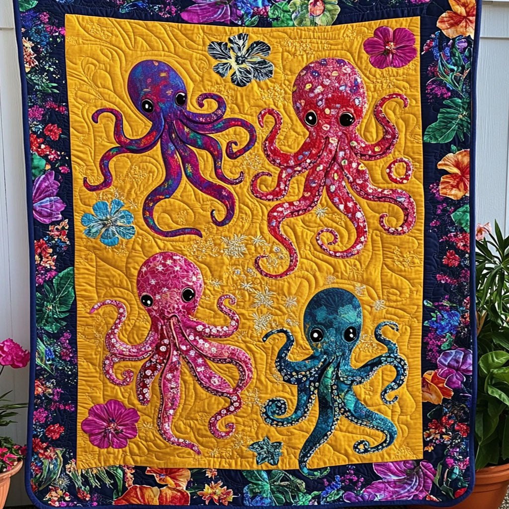 Abyss Inkling Quilted Blanket printed blanket