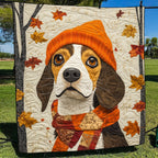 Adorable Beagle Quilted Blanket printed blanket