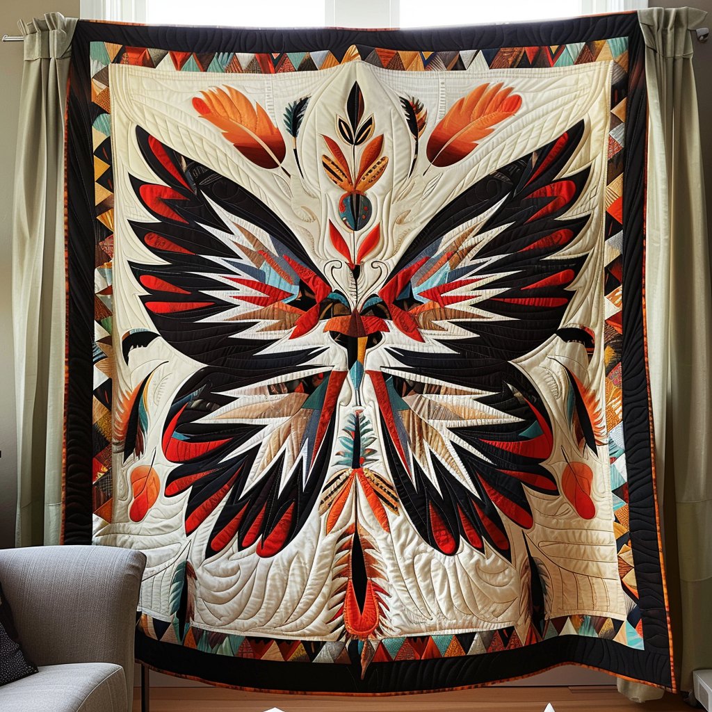 Adorable Butterfly Quilted Blanket printed blanket