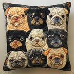 Adorable Dog Parade Quilted Cushion Cover printed cushion cover