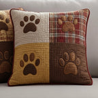 Adorable Paw Quilted Cushion Cover printed cushion cover