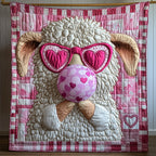 Adorable Sheep Gift For Her Quilted Blanket printed blanket