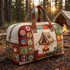 Adventure Camp Quilted Duffle Bag printed duffle bag