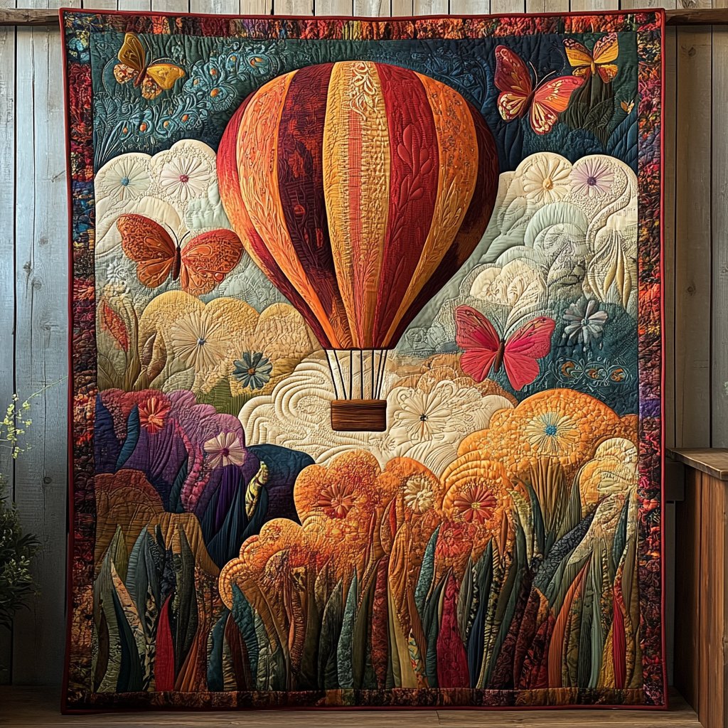 Aerial Journey Quilted Blanket printed blanket