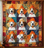 Affectionate Beagles Quilted Blanket printed blanket