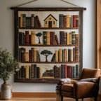 Africa Bookshelf Quilted Blanket printed blanket