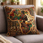 Africa Legacy Quilted Cushion Cover printed cushion cover