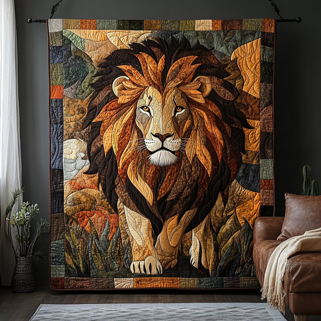 African Aura Quilted Blanket printed blanket
