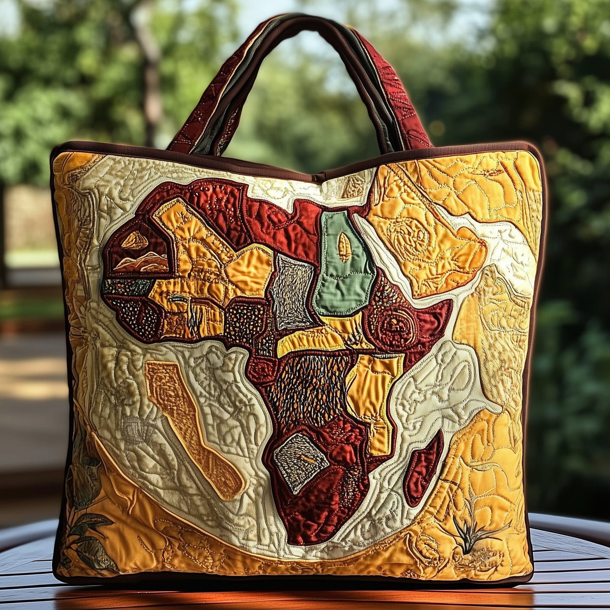 African Dream Quilted Tote Bag printed tote bag