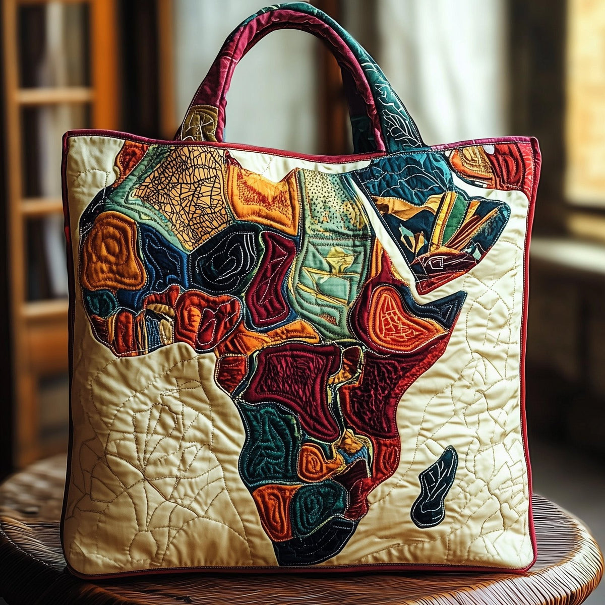 African Dream Quilted Tote Bag printed tote bag