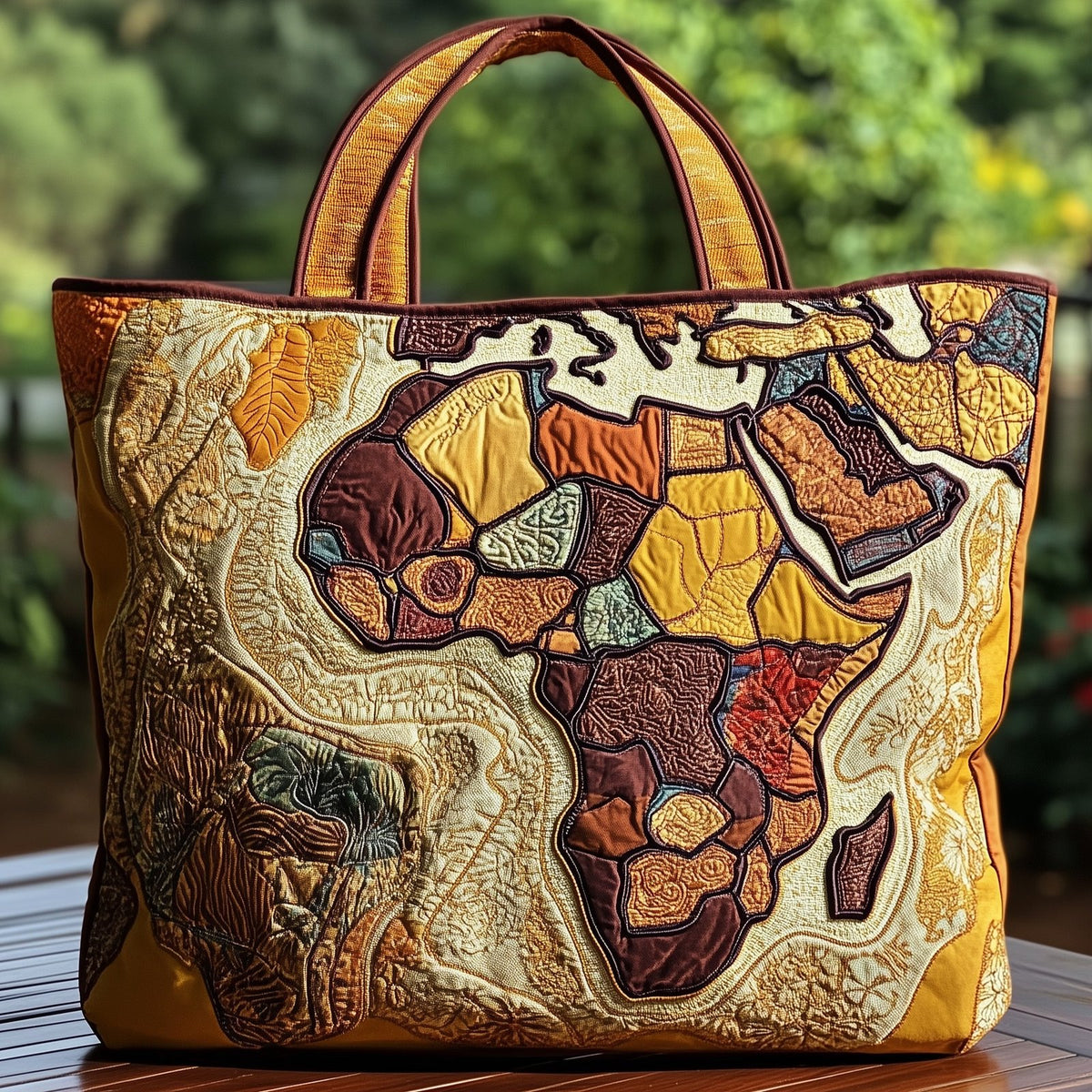 African Dream Quilted Tote Bag printed tote bag