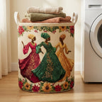 African Flora Grace Quilted Laundry Hamper printed laundry hamper