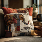 African Majesty Quilted Cushion Cover printed cushion cover