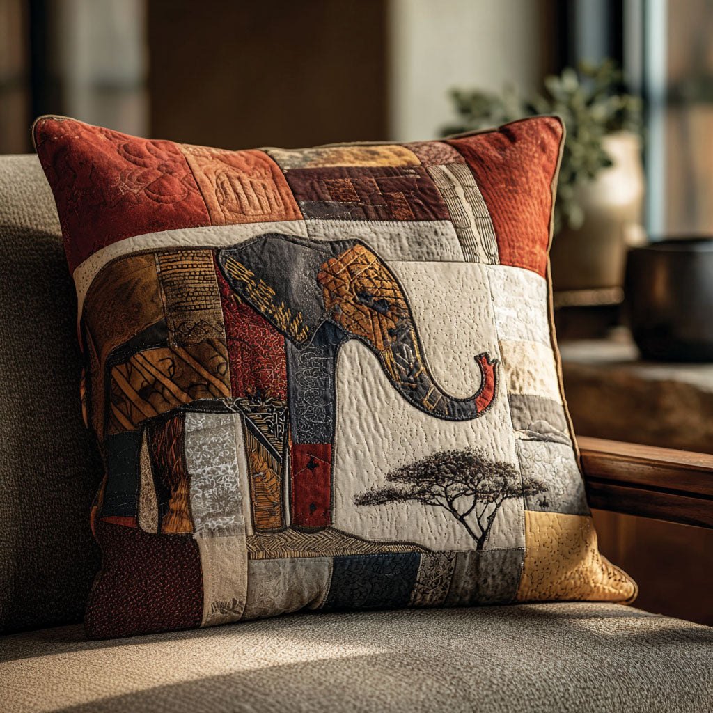 African Majesty Quilted Cushion Cover printed cushion cover