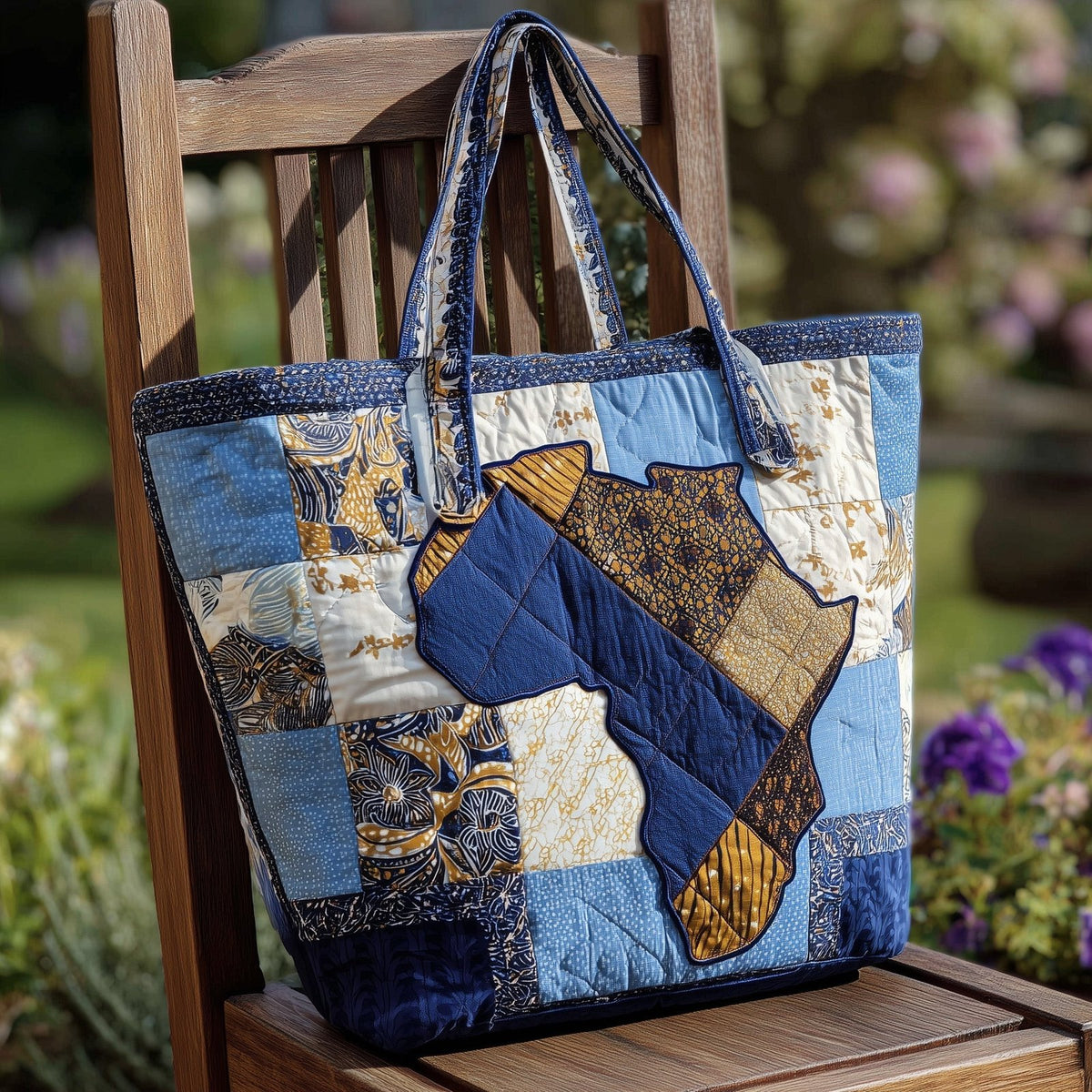 African Proud Quilted Tote Bag printed tote bag