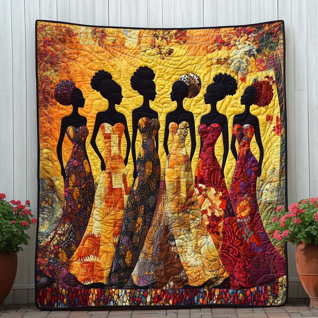 African Queenscape Quilted Blanket printed blanket