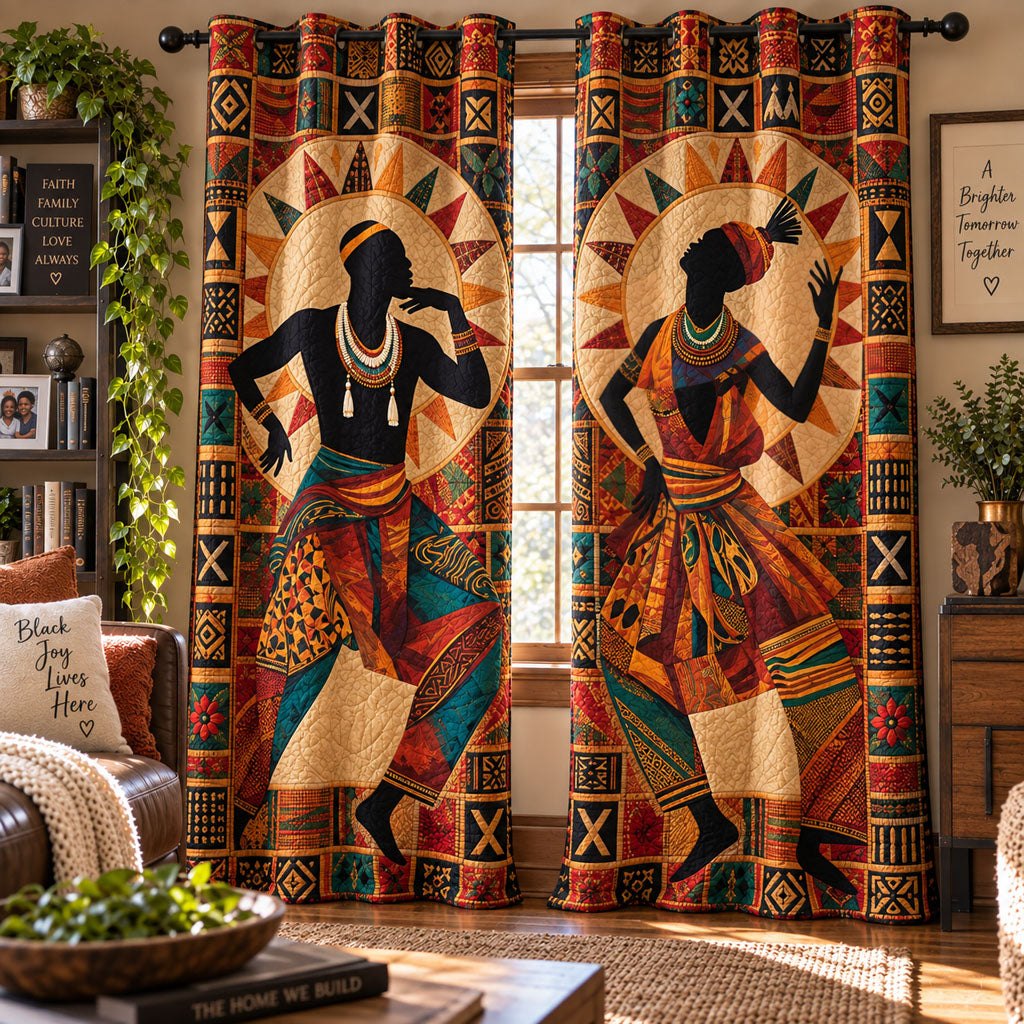 African Roots Quilted Door Curtain printed door curtain