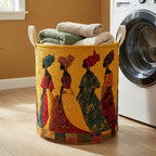 African Royal Parade Quilted Laundry Hamper printed laundry hamper