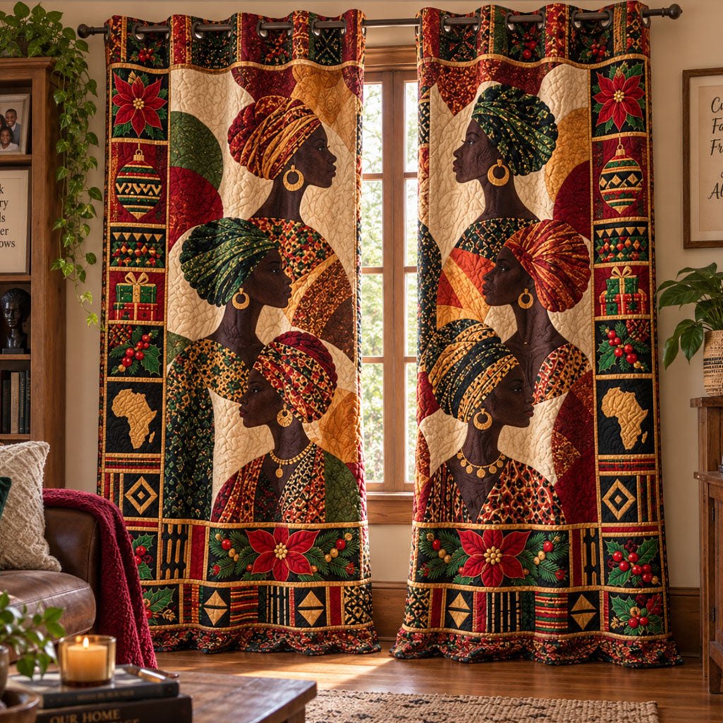 African Treasures Quilted Door Curtain printed door curtain