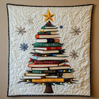 All Booked for Christmas Quilted Blanket printed blanket