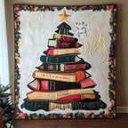 All Booked for Christmas Quilted Blanket printed blanket