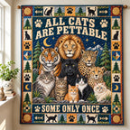 All Cats Are Special Quilted Blanket printed blanket
